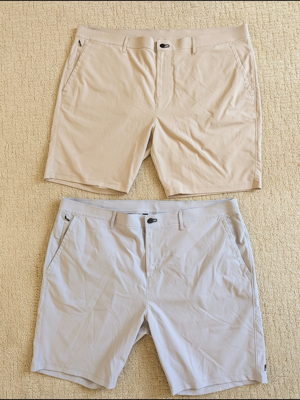 Lot of 2 Public Rec Shorts Mens 44 Khaki Gamechanger 5-Pocket Performance Golf